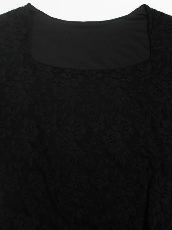 Casual Plus See Through Lace Maxi Dress