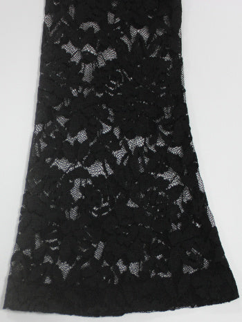 Casual Plus See Through Lace Maxi Dress