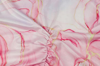 Vibrant Tie-Dye Slim Fit Maxi Dress with Shirring and Hollow Details