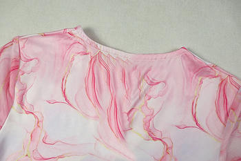 Vibrant Tie-Dye Slim Fit Maxi Dress with Shirring and Hollow Details