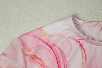 Vibrant Tie-Dye Slim Fit Maxi Dress with Shirring and Hollow Details