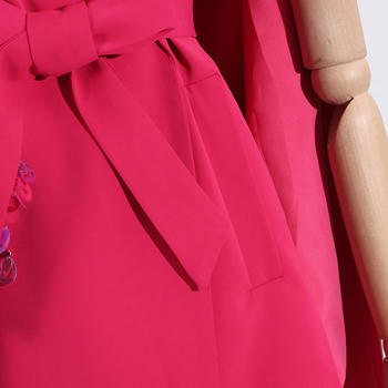 Elegant Sequined Belted Cape Waist Mini Dress for Dazzling Party Style