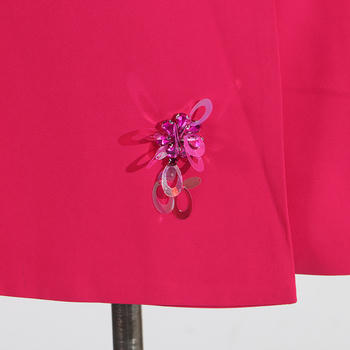 Elegant Sequined Belted Cape Waist Mini Dress for Dazzling Party Style