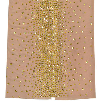 Dazzling Plus-Size Rhinestone Mesh Maxi Dress with Slit - Glamorous Evening Wear