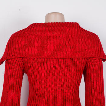 Comfortable Plus Size Stretch Knit Mini Dress with Lantern Sleeves