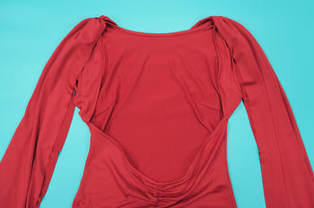 Elegant Plus-Size Pleated Backless Maxi Dress - Solid Color Stretch Fabric