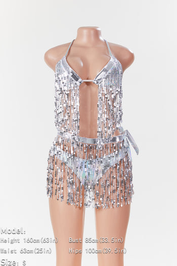 Sexy Holographic Sequin Swimsuit