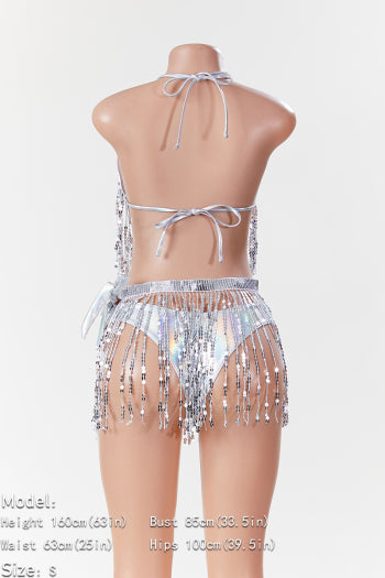 Sexy Holographic Sequin Swimsuit