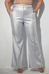 Platinum Silver Plus Size Pants