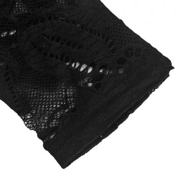 Plus Size Lace Patchwork Long Sleeve Pant Set With Belt