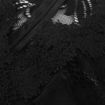 Plus Size Lace Patchwork Long Sleeve Pant Set With Belt