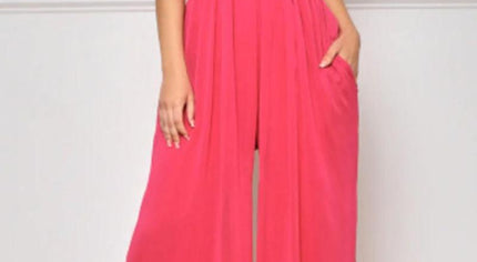 Sexy Plus Size Halter Neck Jumpsuit