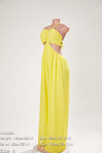 Sexy Plus Size Halter Neck Jumpsuit