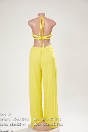 Sexy Plus Size Halter Neck Jumpsuit