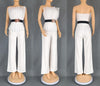 Fan Out Tube Top Belted Jumpsuit