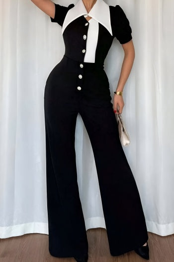 Stylish Plus Size Color Block Jumpsuit