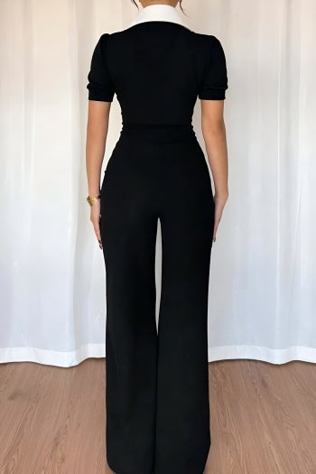 Stylish Plus Size Color Block Jumpsuit