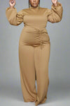 Blazing Beauty Plus Size Khaki Jumpsuit