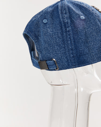 Rhinestone Heart Denim Baseball Cap