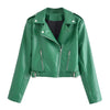 Zip-Up Faux Leather Motorcycle Jacket