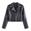 Zip-Up Faux Leather Motorcycle Jacket