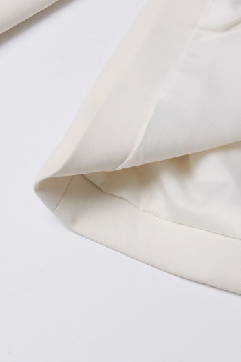 Chic Off-Shoulder Blazer: Elegant Tatting, Faux Pockets, Personality Style for Women