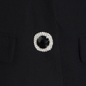 Non-stretch Colorblock Backless Blazer