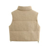 Knitted Drawstring Cotton Puffer Vest(size run small)