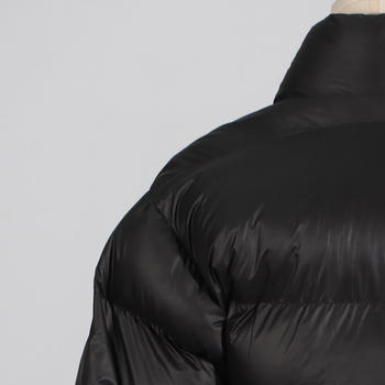 Women's Chic V-Neck Lace-Up Puffer Jacket: Stylish Warm Non-Stretch Outerwear