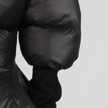 Women's Chic V-Neck Lace-Up Puffer Jacket: Stylish Warm Non-Stretch Outerwear