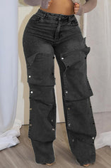 Women's S-3XL High-Waist Straight Leg Jeans | Stylish Slight Stretch Denim