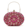 Rhinestone Decor Lock Buckle Handle Clutch Bag