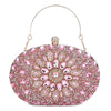 Rhinestone Decor Lock Buckle Handle Clutch Bag