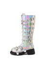 Bad Girl Rivet Stud Holographic Tall Boots