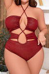 Blazing Beauty Plus Size Shimmer Swimsuit