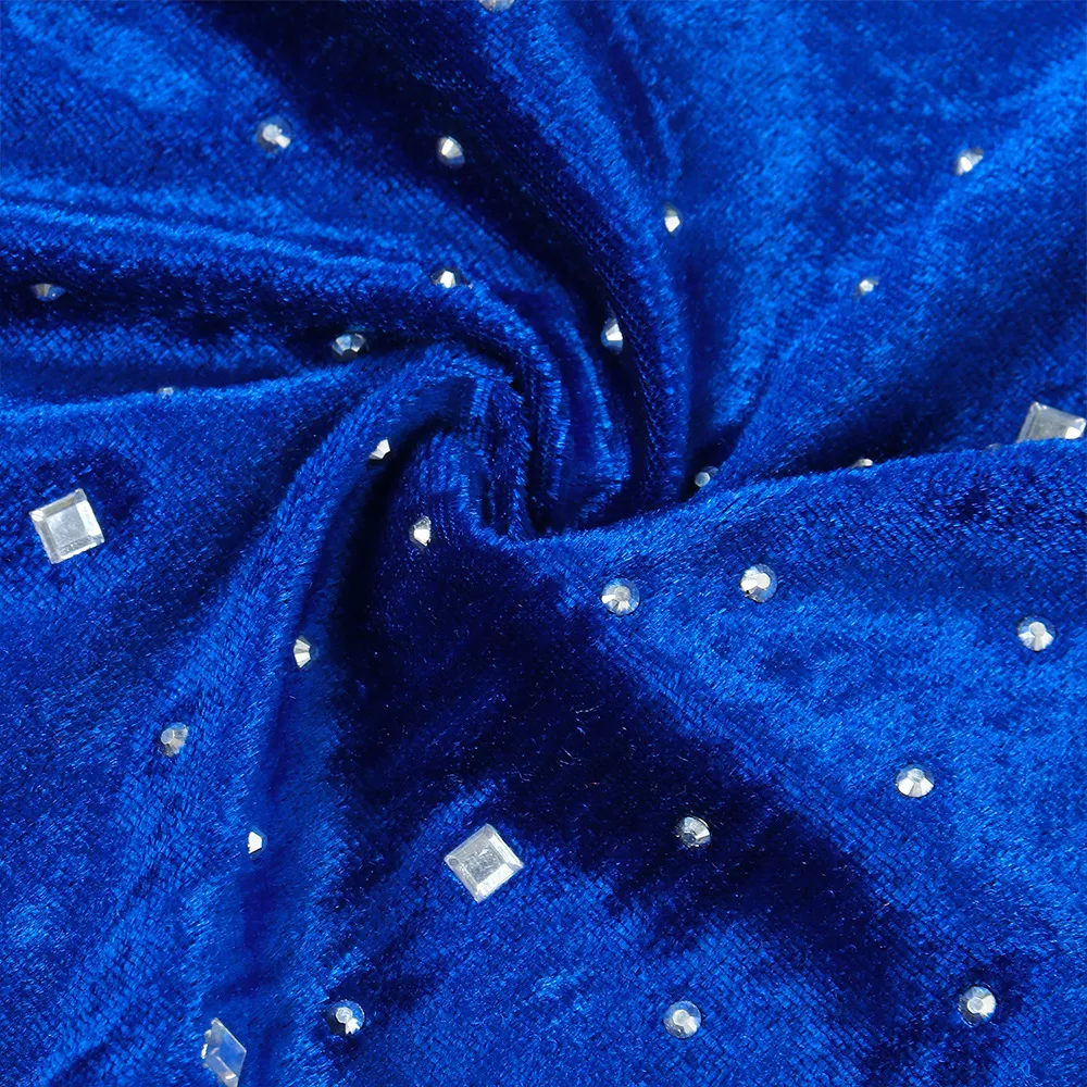 Midnight Muse Mesh Velvet Crystal Jumpsuit