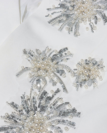 Sequin Pearly Swirl Blazer