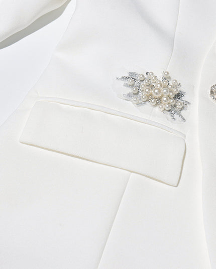 Sequin Pearly Swirl Blazer