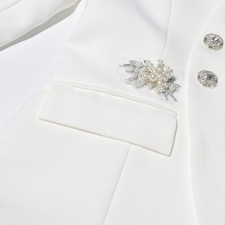 Sequin Pearly Swirl Blazer