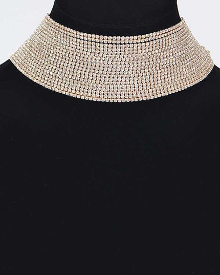 Zillion Layer Rhinestone Iconic Choker