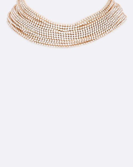 Zillion Layer Rhinestone Iconic Choker