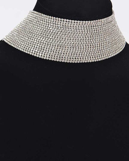 Zillion Layer Rhinestone Iconic Choker