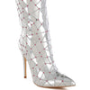 Echostage Rhinestones Embellished Metallic Boots