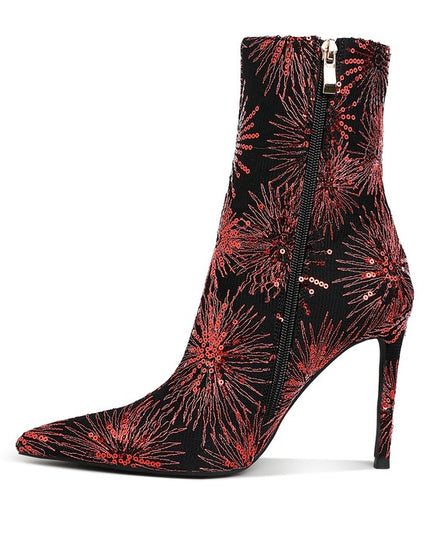 Oleander Sequin Embellished Stiletto Boots