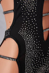 Blazing Beauty Sexy Rhinestone Mini Dress