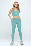 Activewear Set with Cut-Out Detail - Yoga Leggings Sets