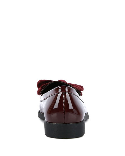 BOWBERRY BOW-TIE PATENT LOAFERS