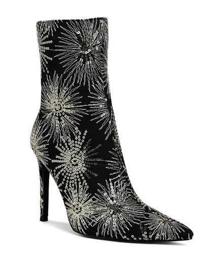 Oleander Sequin Embellished Stiletto Boots