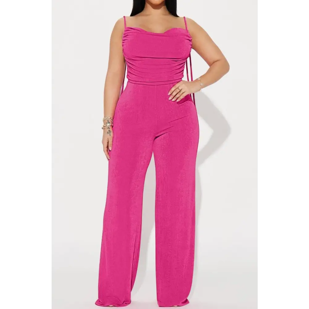 Backless Tie Up Strappy Summer Jumpsuit (S - 2XL) - S