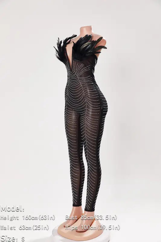 Birds Of A Feather Strapless Mesh Jumpsuit - Jumpsuits